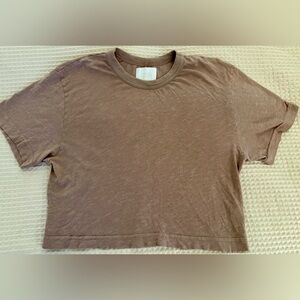 Citizens Of Humanity Tan Cropped Tee